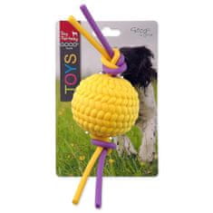 Dog Fantasy Játék kutya Fantasy szivacs labda sárga TPR flexi kötéllel 22x6,5x6,5cm