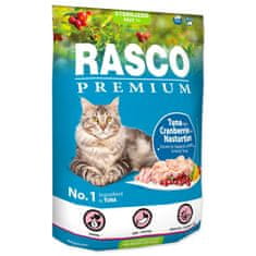 RASCO Prémium sterilizált tonhal áfonyával és zuzmóval 0,4kg