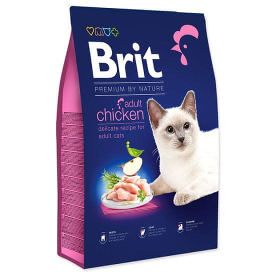 Brit Premium by Nature Cat Adult Csirke 8kg