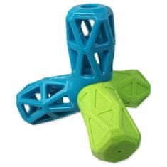 Dog Fantasy geometrikus nyikorgó játék kék-zöld 12,9x1,2x10,2cm