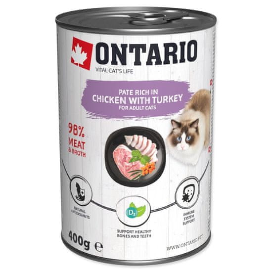 Ontario csirke- és pulykakonzerv, pástétom 400g