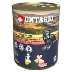 Ontario Puppy csirke konzerv spirulinával, pástétom 800g