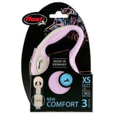 Flexi Póráz New Comfort Tape XS rózsaszín 3m