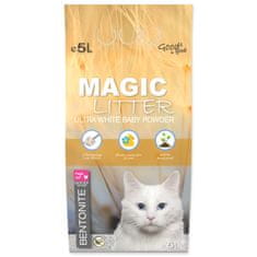 Magic cat Magic Litter Bentonit ultra fehér bébi por 5L/4,4kg