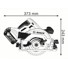 BOSCH GKS 18V-57G Professional Akkus körfűrész (akku és töltő nélkül) (06016A2101)