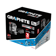 Graphite 58G014 akkus excentercsiszoló Energy+,18V, 125mm, akku nélkül (58G014)