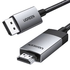 Ugreen DP119 Display Port - HDMI kábel 4K 1m fekete (15773) (u15773)