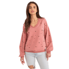 FANCY Női túlméretezett kapucnis pulóver rózsaszín FA-BL-9369.73_407197 Univerzális