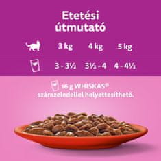 Whiskas Alutasakos hagyományos válogatás mártásban felnőtt macskáknak, 40x85 g
