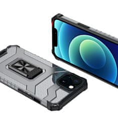 HURTEL Tokborító Crystal Ring Armor iPhone 12-hez fekete
