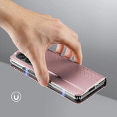 HURTEL Tokvédő Bril Wallet Flip Leather Samsung Galaxy Z Fold5 5G rózsaszín