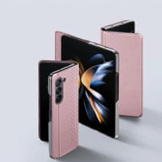 HURTEL Tokvédő Bril Wallet Flip Leather Samsung Galaxy Z Fold5 5G rózsaszín