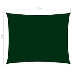 Vidaxl sötétzöld téglalap alakú oxford-szövet napvitorla 6 x 7 m 135497