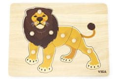 Viga Montessori fa kirakós - oroszlán