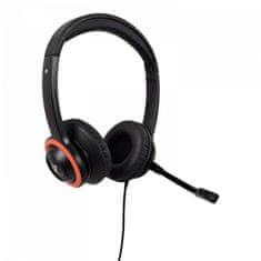 V7 HU540E Safe Sound Education Vezetékes 2.0 Fejhallgató Fekete-piros