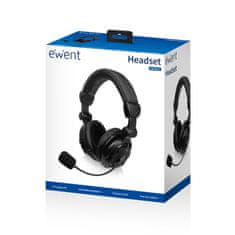 Ewent EW3564 Over-ear Stereo Vezetékes 2.0 Fejhallgató Fekete