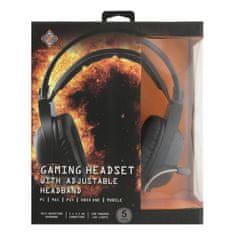 DELTACO™ GAM-069 Vezetékes 2.0 Gamer Fejhallgató Fekete-narancssárga