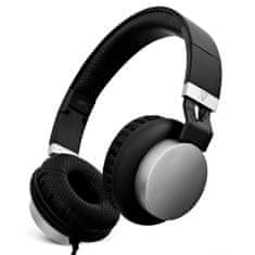 V7 HA601-3EP Lightweight Stereo Vezetékes 2.0 Fejhallgató Fekete-ezüst