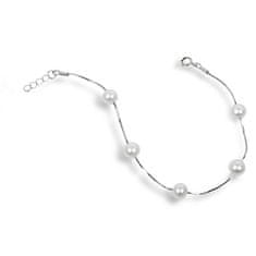 JwL Luxury Pearls Gyengéd karkötő fehér igazgyöngyökből JL0173