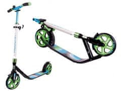 RAMIZ Hudora Fehér-kék-zöld nagy kerekű roller 100 kg-ig terhelhető