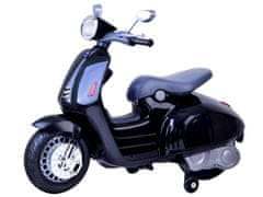 RAMIZ Retro Vespa robogó gyerek elektromos motorkerékpár - fekete színű