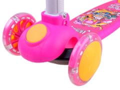 RAMIZ Összecsukható, háromkerekű roller világító kerekekkel- Rózsaszín