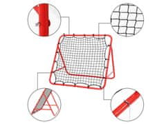 RAMIZ Visszapattintó háló labdajátékokhoz piros színben 100 x 103 cm