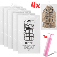 Shopdbest Akasztható táskák: helytakarékos ruhatároló + ingyenes szivattyú (4 darab)