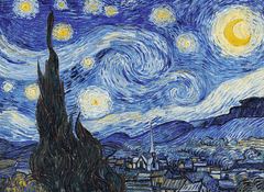 Trefl fa puzzle művészet: Vincent van Gogh - Csillagos éjszaka 200 darab