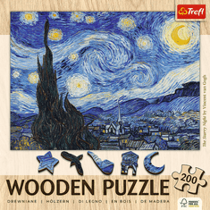 Trefl fa puzzle művészet: Vincent van Gogh - Csillagos éjszaka 200 darab