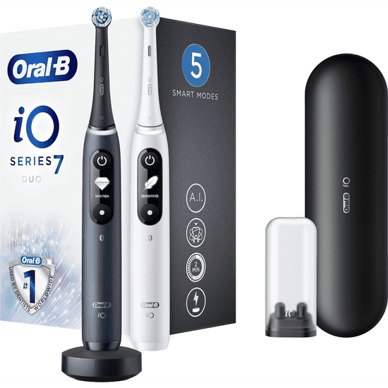 BRAUN Oral-B iO7 Duo elektromos fogkefe fekete-fehér (4210201363040) (4210201363040)