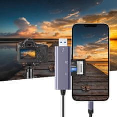 TKG Adapter: Tech- Protect Ultraboost - kártyaolvasó USB / Lightning / SD / MicroSD portokkal