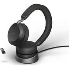 Jabra 27599-999-999 Evolve2 75 Stereo Vezetékes és vezeték nélküli 2.0 Fejhallgató Fekete