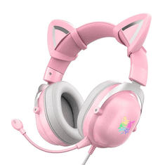 Onikuma X11 vezetékes gaming fejhallgató pink (X11P RGB) (X11P RGB)
