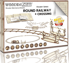 Wooden city 3D puzzle kör alakú pályák keresztezéssel 159 darab