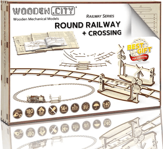 Wooden city 3D puzzle kör alakú pályák keresztezéssel 159 darab