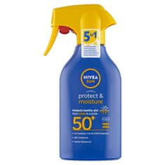 Nivea Hidratáló fényvédő spray adagolóval SPF 50+ Sun (Protect & Moisture Spray) 270 ml