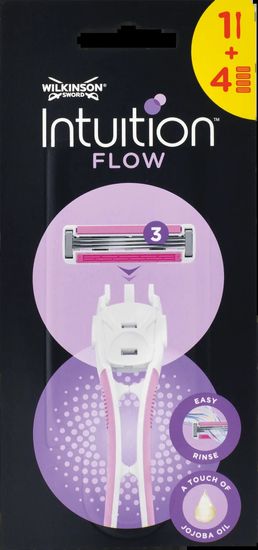 Wilkinson Sword W950106000 Intuition Flow hibrid női borotva, 4 fej