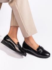 Amiatex Női félcipő 107531 + Nőin zokni Gatta Calzino Strech, fekete, 39