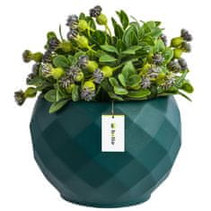 botle Kerámia virágcserép, szín Palack zöld 13,5 cm H12,5 cm matt
