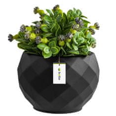 botle Kerámia virágcserép szín Fekete 18,5 cm H17 cm szőnyeg