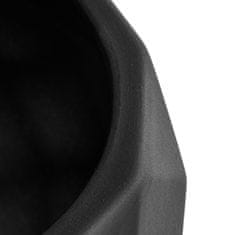botle Kerámia virágcserép Fekete 13.5 cm H12.5 cm matt