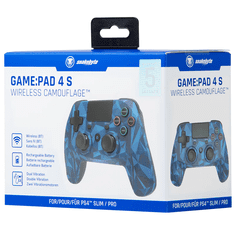 Snakebyte GamePad 4S, PlayStation 4, USB, Audio, Bluetooth, Camo Blue, Vezeték nélküli kontroller