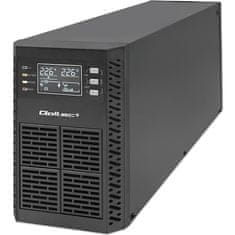 Qoltec UPS | 2kVA | 2000W | Teljesítménytényező 1.0 | LCD | EPO | USB | On-line