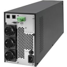 Qoltec UPS | 2kVA | 2000W | Teljesítménytényező 1.0 | LCD | EPO | USB | On-line