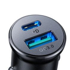 Joyroom JR-CCN05 autós töltő USB / USB-C 30W, fekete