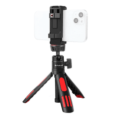 Puluz PU637R Kamera állvány (Tripod) + Telefon adapter - Fekete/Piros (PU637R)
