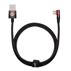 BASEUS Elbow USB USB-C angled kábel 1m 100W fekete piros (CAVP000420) (CAVP000420)