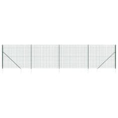 Vidaxl zöld dróthálós kerítés cövekekkel 1,6 x 10 m 154132