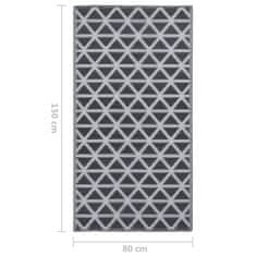 Vidaxl fekete PP kültéri szőnyeg 80 x 150 cm 310416